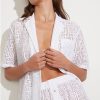Eyelet Lace Island Shirt in White