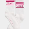 Feel Good Varsity Sock in Punch